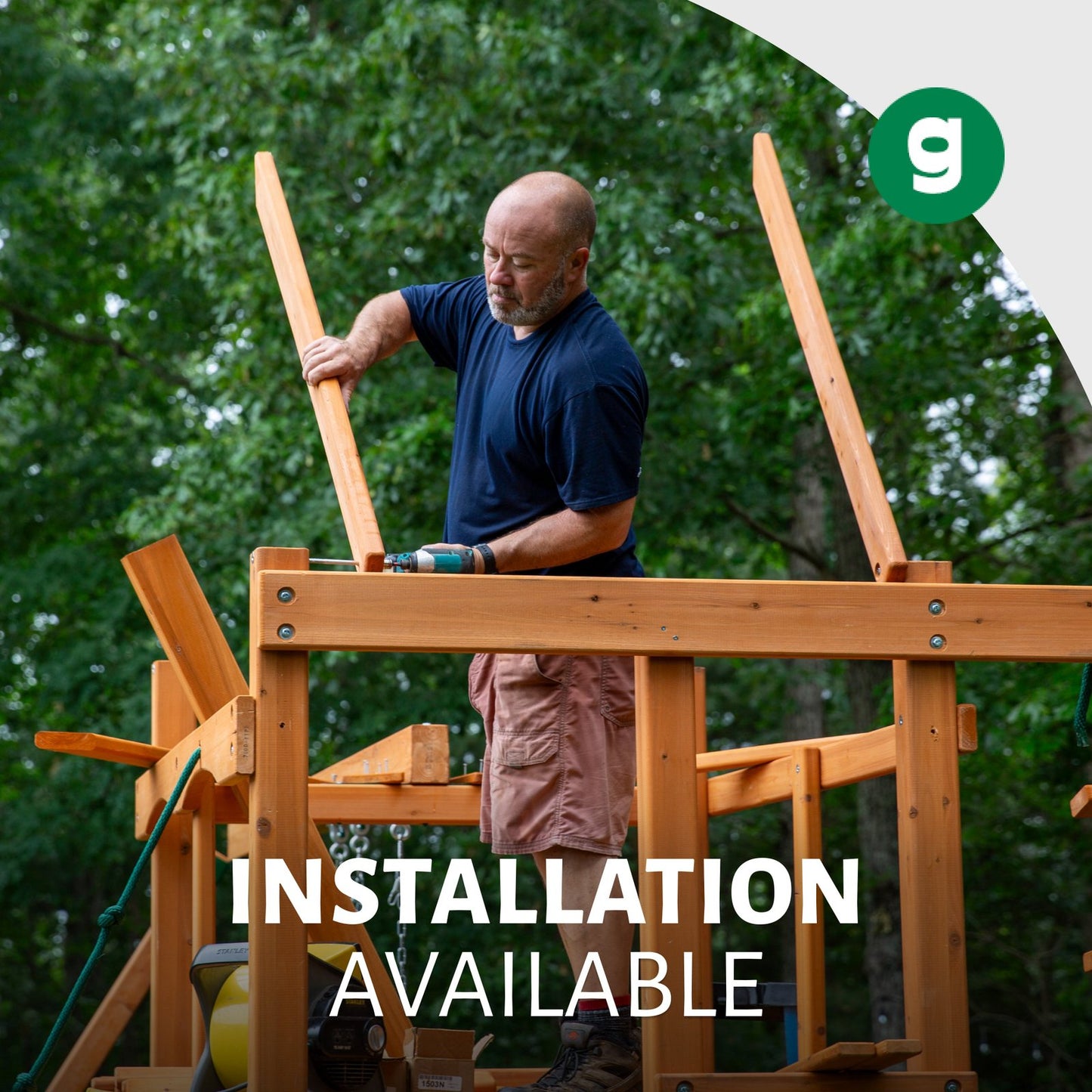 Basic Swing Set with Slide